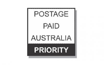 Priority Postage Paid Stamp